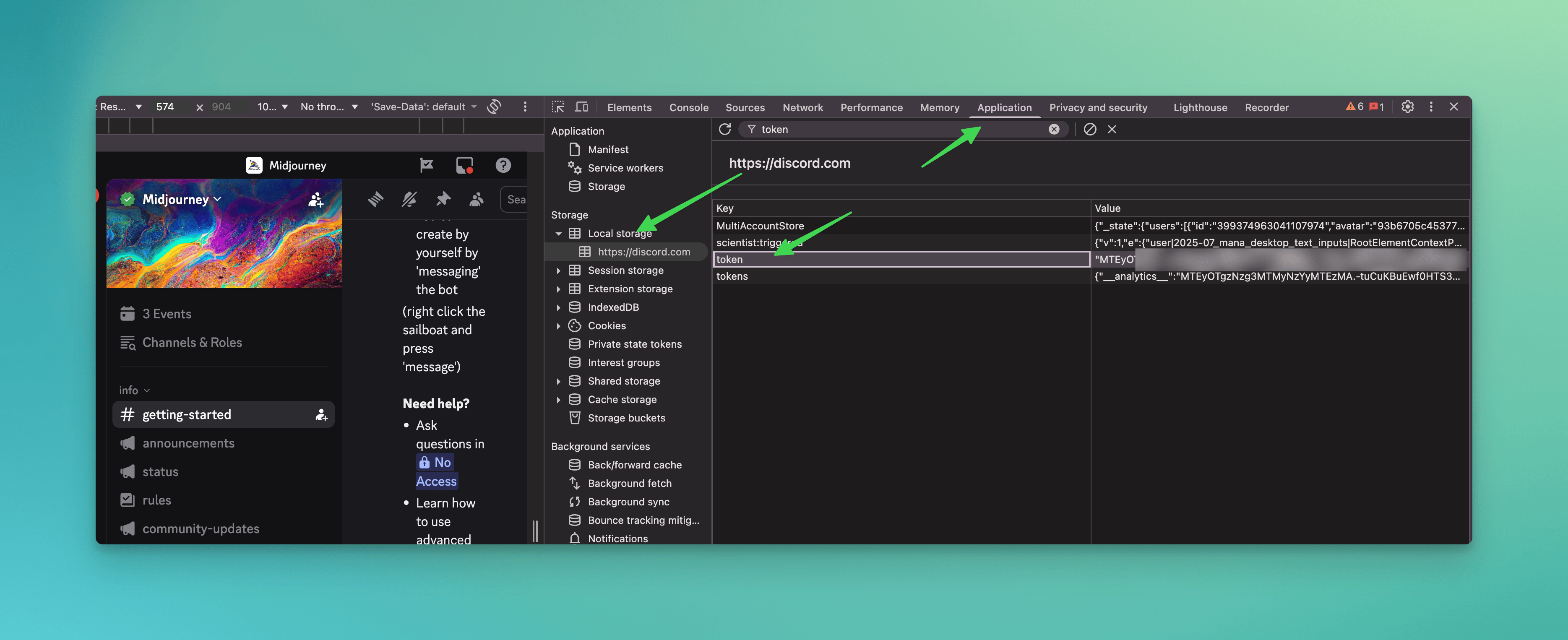 Discord Token via Local Storage